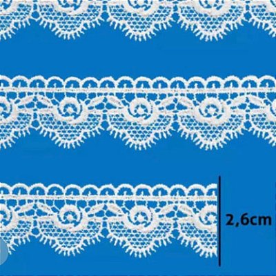 Renda Guipir 100% poliéster - GP029-081 - ArtePunto (2,6cmx13,7mt)