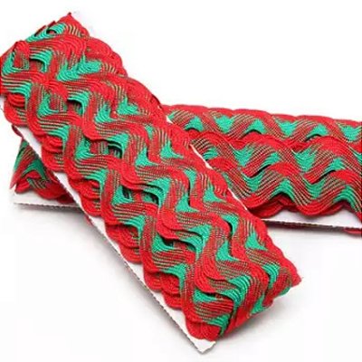 Sianinha Mesclada 9mm com 10 mts - Vermelho e Verde