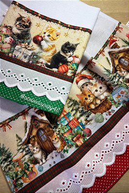 Dupla pano de prato/copa - Natal dos Pets