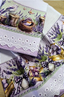 Dupla pano de prato/copa - Jd. de Lavandas