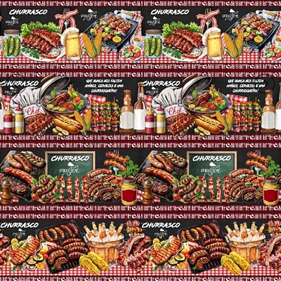 Barrado Churrasco com os amigos (0,55cmx1,50mt)