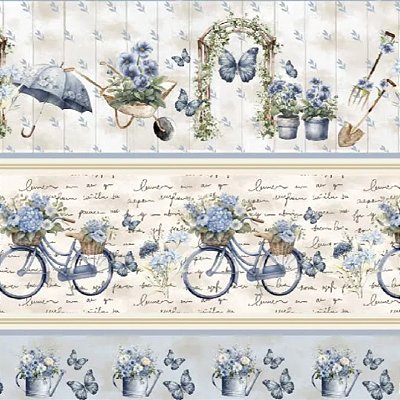 Tricoline Digital Barrado Onze Horas (0,55cmx1,50mt)