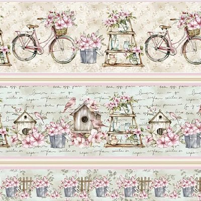 Tricoline Digital Barrado Mandevilla Rosa (0,55cmx1,50mt)