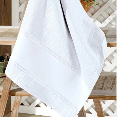 Toalha de Rosto Dolher Artesanalle Branca (50cmx80cm)