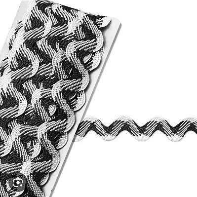 Sianinha 9 mm com 10 mts - Mesclada preta/branca (Cor 45)