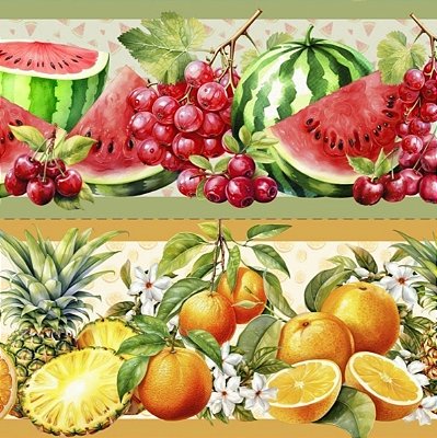 Tricoline Digital Barrado Tutti Frutti (0,55cmx1,50mt)