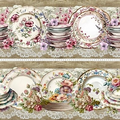 Tricoline Digital Barrado Charme Provençal (0,55cmx1,50mt)