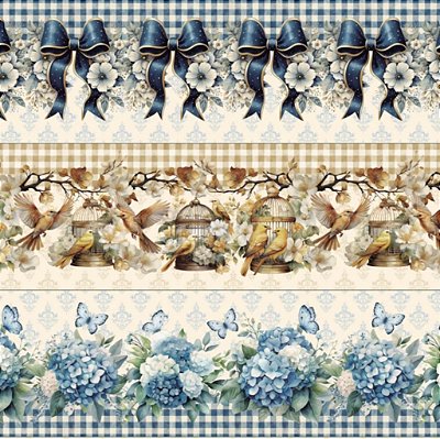 Tecido Tricoline Barrado Digital Bella (0,55cmx1,50mt)