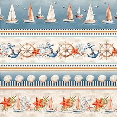 Tecido Tricoline Barrado Digital Fundo do Mar (0,55cmx1,50mt)