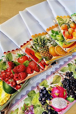 Panos de prato/copa Avulsos - Linha Básica - Frutas
