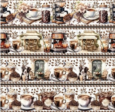 Tecido Tricoline Barrado Digital Café (0,55cmx1,50mt)