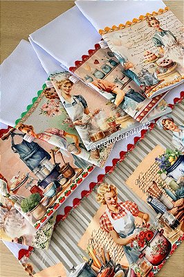 Pano de prato/copa Avulsos - Linha Básica - Cozinha Retrô