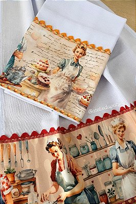 Duplas Pano de prato/copa - Linha Básica - Cozinha Retrô