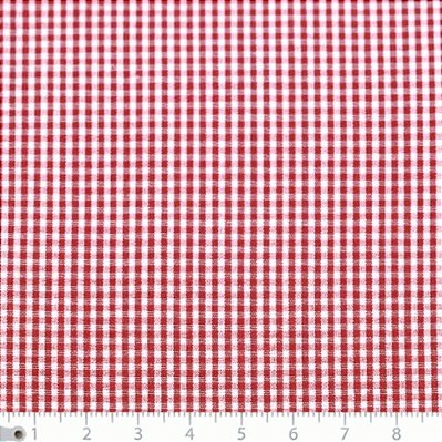Tecido Tricoline Digital Xadrez Fio Tinto Vermelho P (0,55cmx1,50mt)