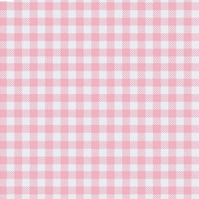 Tecido Tricoline Xadrez Fio Tinto Rosa Bebê M (0,55cmx1,50mt)
