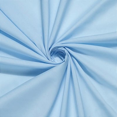 Tecido Tricoline Liso Azul Bebê 100% algodão (0,55cmx1,50mt)