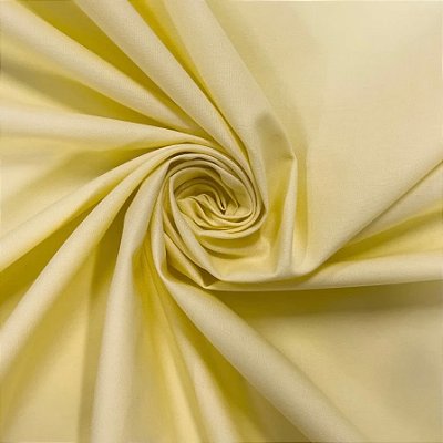Tecido Tricoline Liso Amarelo Claro 100% algodão (0,55cmx1,50mt)