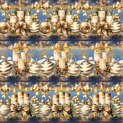 Tecido Tricoline Barrado Digital Natal Dourado 100% algodão (55cmx1,50mt)