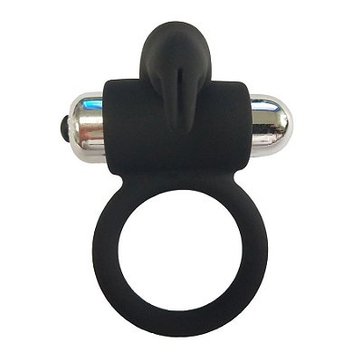 Anel Peniano com Vibro e Estimulador Clitoriano com Cerdas Macias