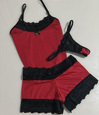Baby Doll Rendado + Calcinha