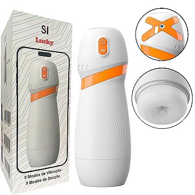 Masturbador com vibração e Sucção