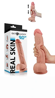 Pênis Super Realístico com Dupla Camada 24,0 x 4,3cm