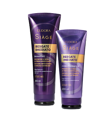 Combo Siàge Resgate Imediato: Shampoo 250ml + Condicionador 200ml