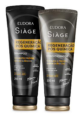 Combo Siàge Regeneração Pós Química: Shampoo 250ml + Condicionador 200ml