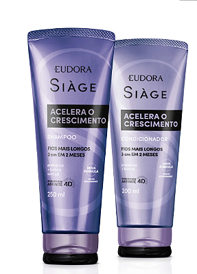 Combo Siàge Acelera o Crescimento: Shampoo 250ml + Condicionador 200ml
