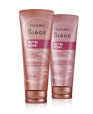 Combo Siàge Nutri Rosé: Shampoo 250ml + Condicionador 200ml