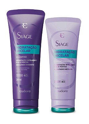 Combo Siàge Hidratação Micelar: Shampoo 250ml + Condicionador 200ml