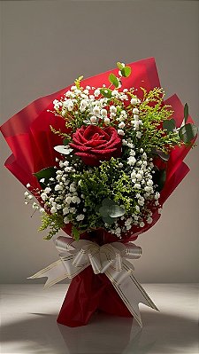 Ramalhete 1 Rosa Love Red