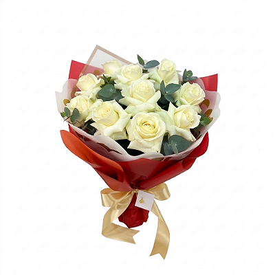 Buquê de 7 Rosas Brancas