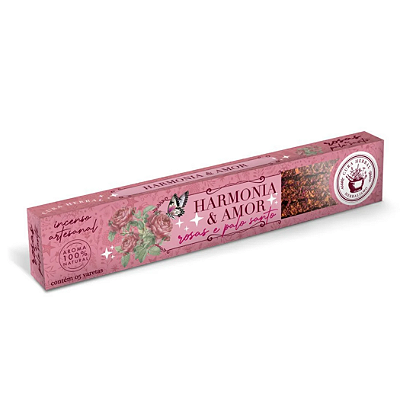 Incenso Natural - Rosas e Palo Santo