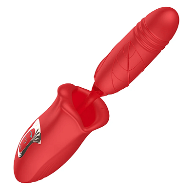 Vibrador Boca com Penetração Vai e Vem – Estímulo Duplo e Realista LIBB