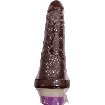 PROTESE NOS DOIS GHB VIBRO COR:CHOCOLATE