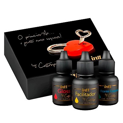 Kit primeiro anal gel beijável, gel facilitador e gel deslizante 8g cada