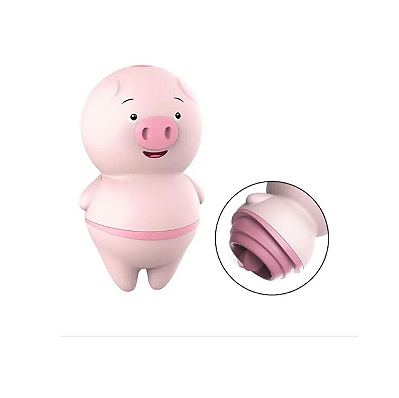 Estimulador es013c clitoriano porquinho - 2 em 1 - lovely pig