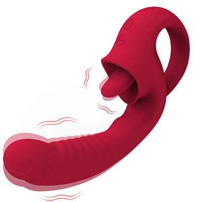 VIBRADOR LÍNGUA SEXY 2 EM 1 VB198