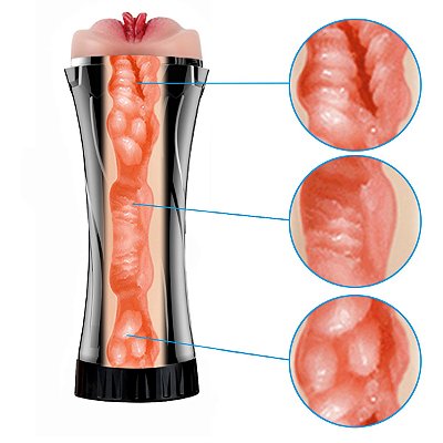 Masturbador Masculino em Formato de Taça de Futebol – Vagina Realística Texturizada - LIBB