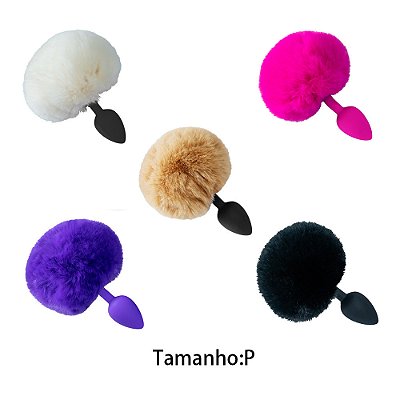 PLUG ANAL CÔNICO COM RABO COELHO PL171P