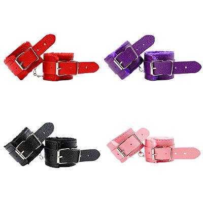 Algemas de Couro com Forro Macio e Corrente Metálica - YOUVIBE