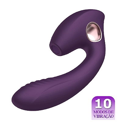 ZD080  Vibrador Alien Penetravel c/Alça e Sugador Clitoris
