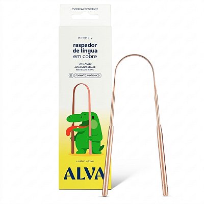 Raspador de Lingua de Cobre Infantil Alva
