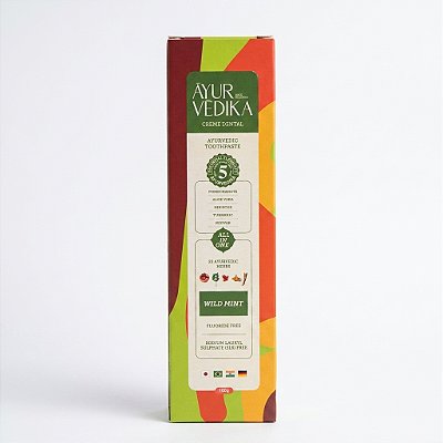 Creme Dental Ayurvedico Sem Fluor - Wild Mint 100g - Ayurvedika