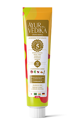 Creme Dental Ayurvedico Sem Fluor - Cinnamon 100g - Ayurvedika