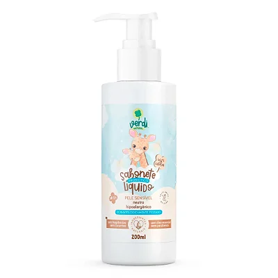 Sabonete Liquido Probiótico Neutro para Pele Sensivel Infantil 200ml - Verdi