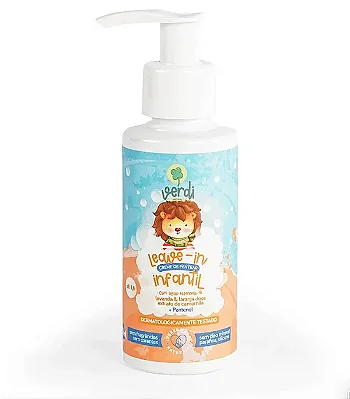 Leave In Creme de Pentear Infantil 100% Natural com Oleos essenciais  e Extrato de Camomila 120ml - Verdi