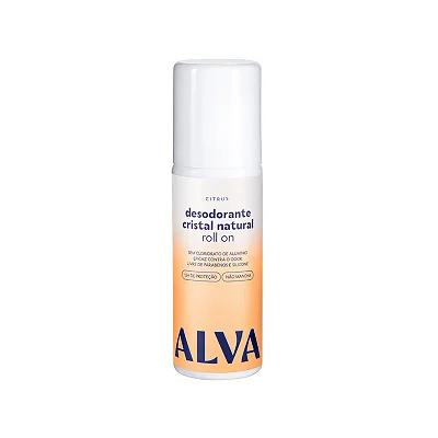 Desodorante Roll on Cristal Natural Citrus Vegano 70ml - Alva