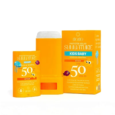 Protetor Solar Infantil em Bastão FPS 50 Uva 25 - Biobio